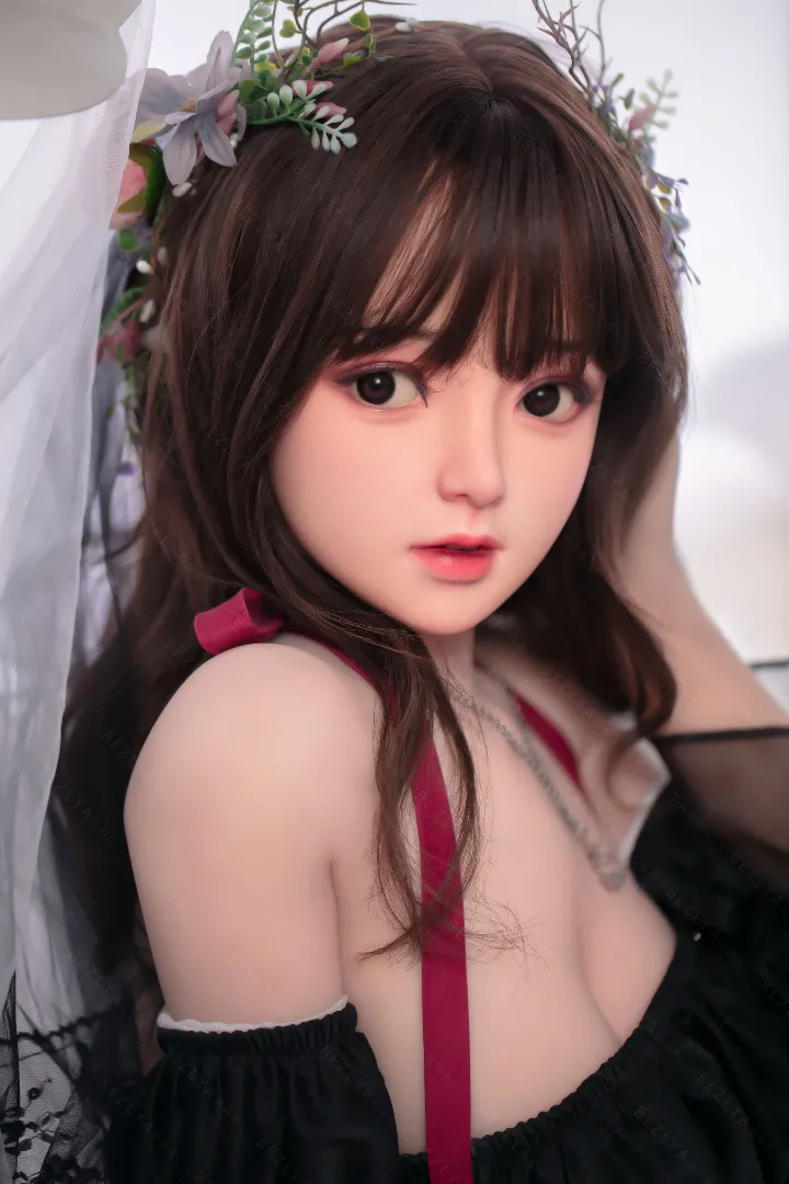 149cm (4ft11) C-Cup Petite & Lightweight Silicone Head + TPE Body Hybrid Sex Doll Linlan, Head Convallaria